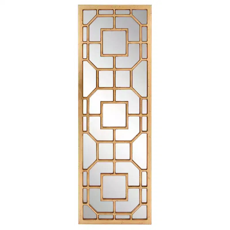 Howard Elliott 46"x15.75" Framed Aldrich Mirror Antique Gold: Modern Style, MDF Wall Mount, No Assembly Required