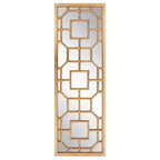 Howard Elliott 46"x15.75" Framed Aldrich Mirror Antique Gold: Modern Style, MDF Wall Mount, No Assembly Required