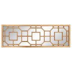 Miroir mural rectangulaire, cadre or antique, 118 cm H x 40 cm L, MDF, aucun assemblage requis