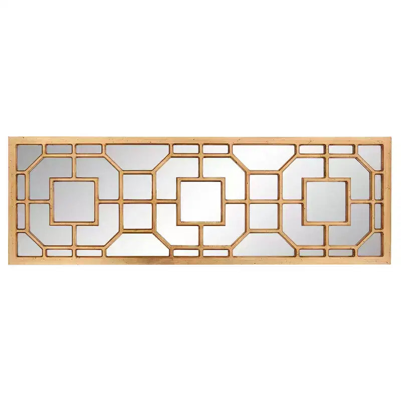 Miroir mural rectangulaire, cadre or antique, 118 cm H x 40 cm L, MDF, aucun assemblage requis