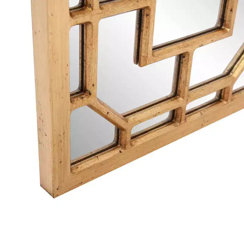 Miroir mural rectangulaire, cadre or antique, 118 cm H x 40 cm L, MDF, aucun assemblage requis