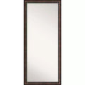 Amanti Art 28"x64" Non-Beveled Full Length Floor Leaner Caleb Brown Framed Mirror: Rustic Farmhouse Style, Polystyrene Frame