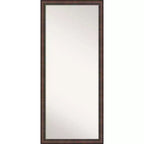 Amanti Art 28"x64" Non-Beveled Full Length Floor Leaner Caleb Brown Framed Mirror: Rustic Farmhouse Style, Polystyrene Frame