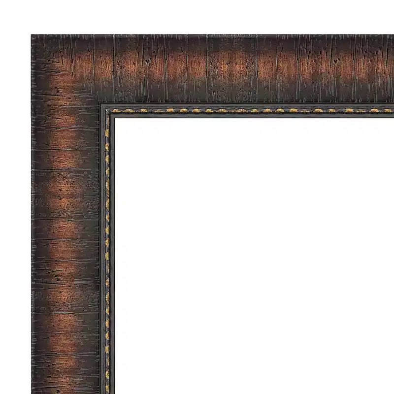 Miroir pleine longueur 28"x64" à poser, cadre rustique marron, option de fixation murale