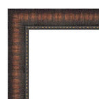 Miroir pleine longueur 28"x64" à poser, cadre rustique marron, option de fixation murale