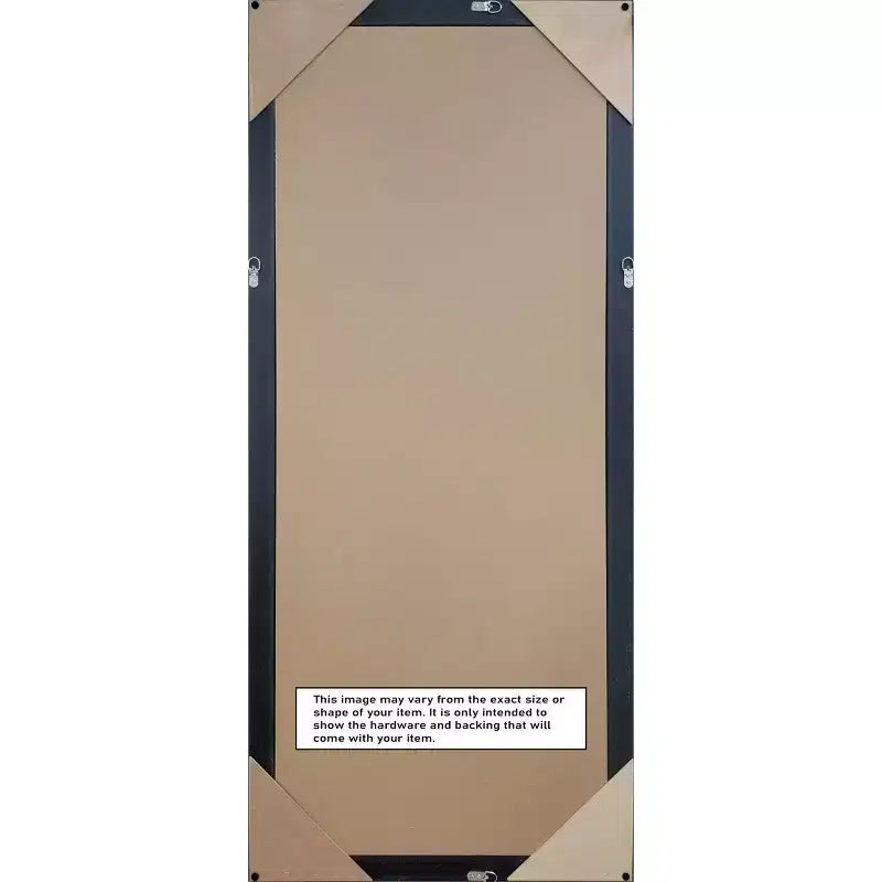 Miroir pleine longueur 28"x64" à poser, cadre rustique marron, option de fixation murale