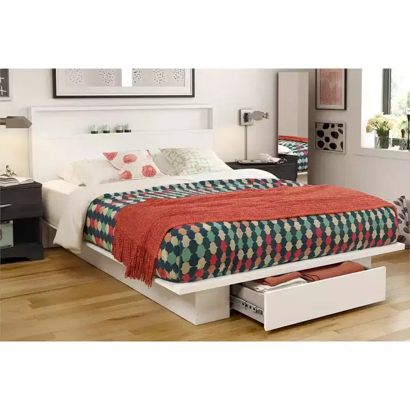 Tête de lit en bois avec étagère, 140/150 cm (deux places/grand lit)