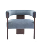Fauteuil d'appoint moderne en velours, pieds en bois d'hévéa, capacité de 136 kg