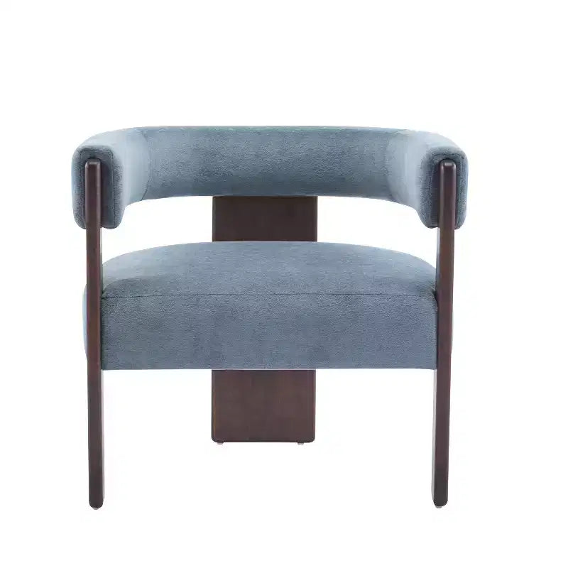 Fauteuil d'appoint moderne en velours, pieds en bois d'hévéa, capacité de 136 kg
