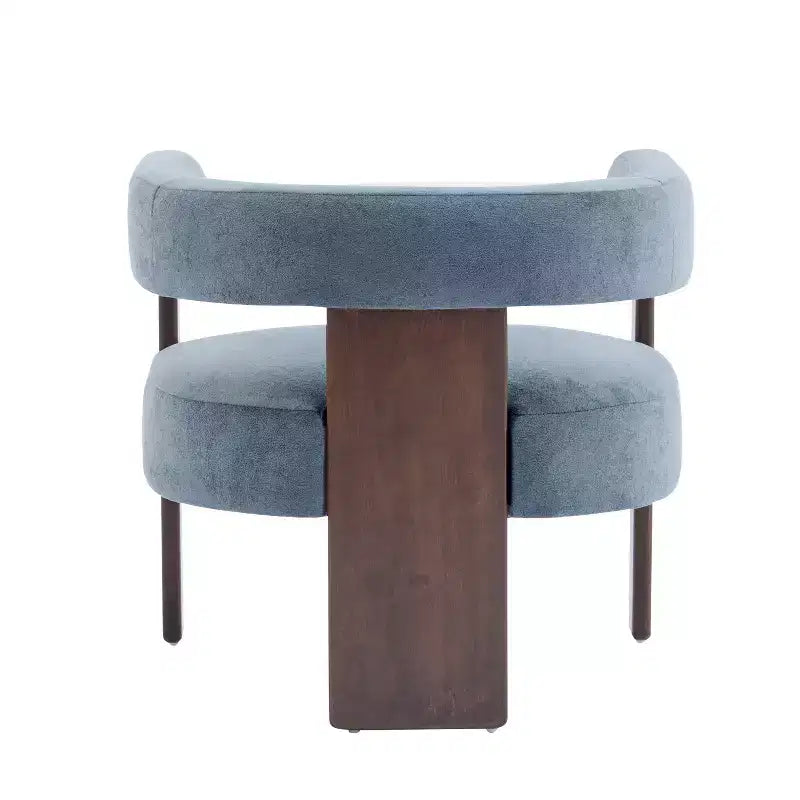 Fauteuil d'appoint moderne en velours, pieds en bois d'hévéa, capacité de 136 kg