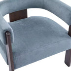 Fauteuil d'appoint moderne en velours, pieds en bois d'hévéa, capacité de 136 kg