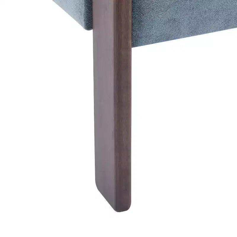 Fauteuil d'appoint moderne en velours, pieds en bois d'hévéa, capacité de 136 kg