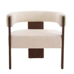 Fauteuil d'appoint moderne en velours, pieds en bois d'hévéa, capacité de 136 kg