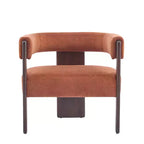 Fauteuil d'appoint moderne en velours, pieds en bois d'hévéa, capacité de 136 kg