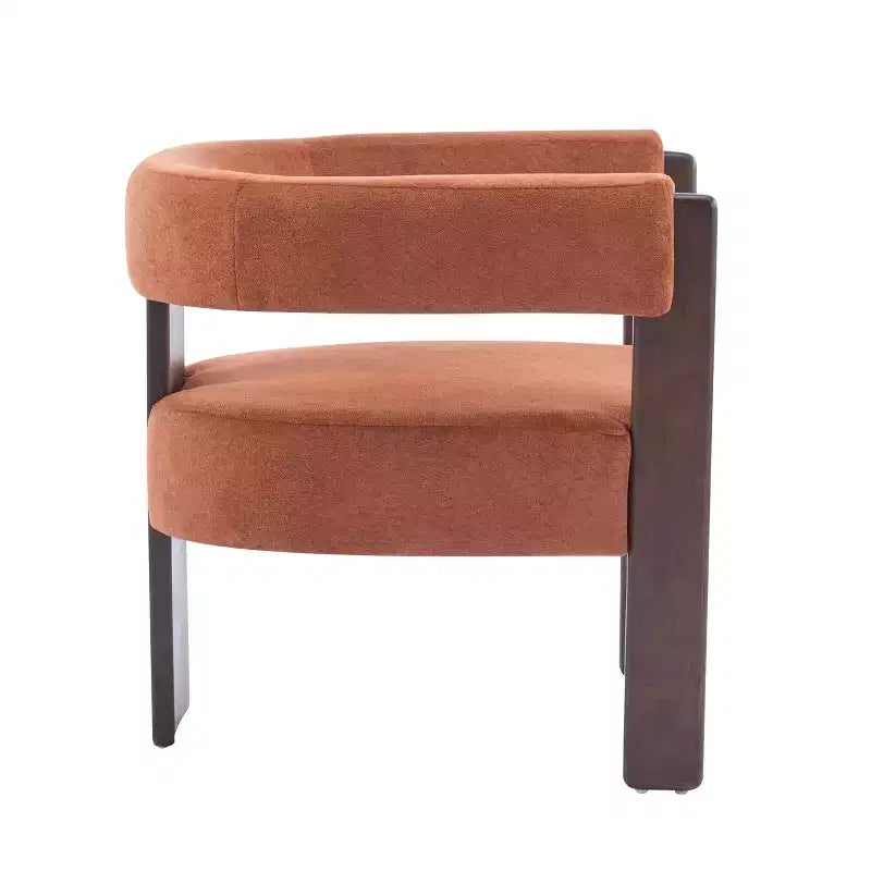 Fauteuil d'appoint moderne en velours, pieds en bois d'hévéa, capacité de 136 kg