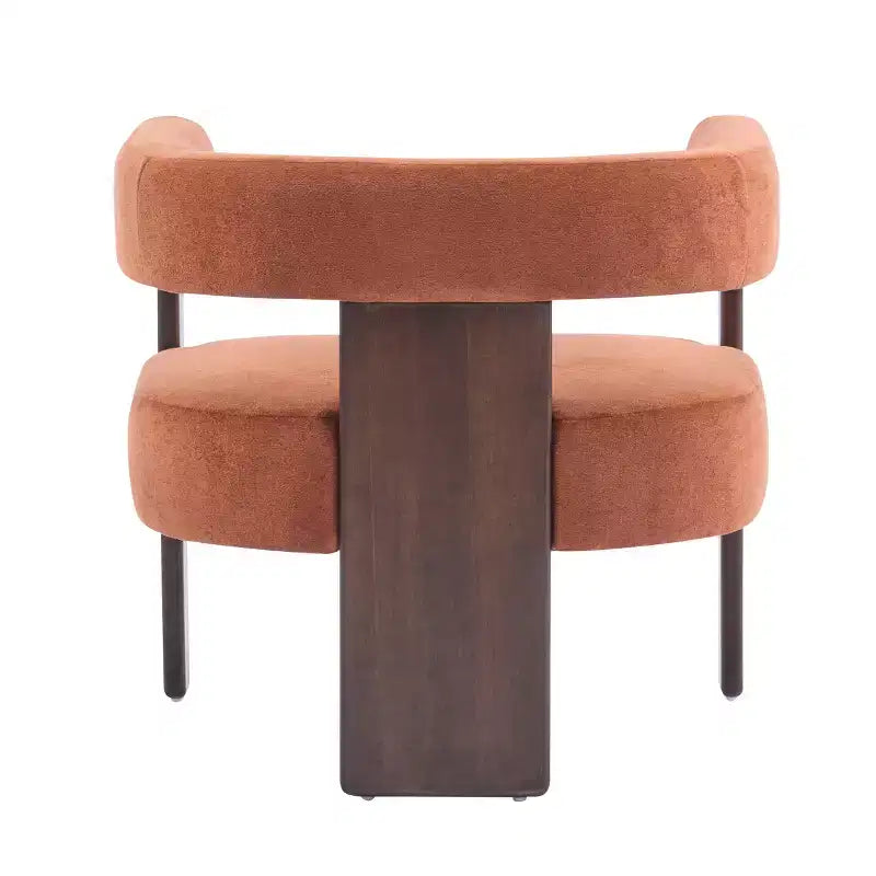 Fauteuil d'appoint moderne en velours, pieds en bois d'hévéa, capacité de 136 kg