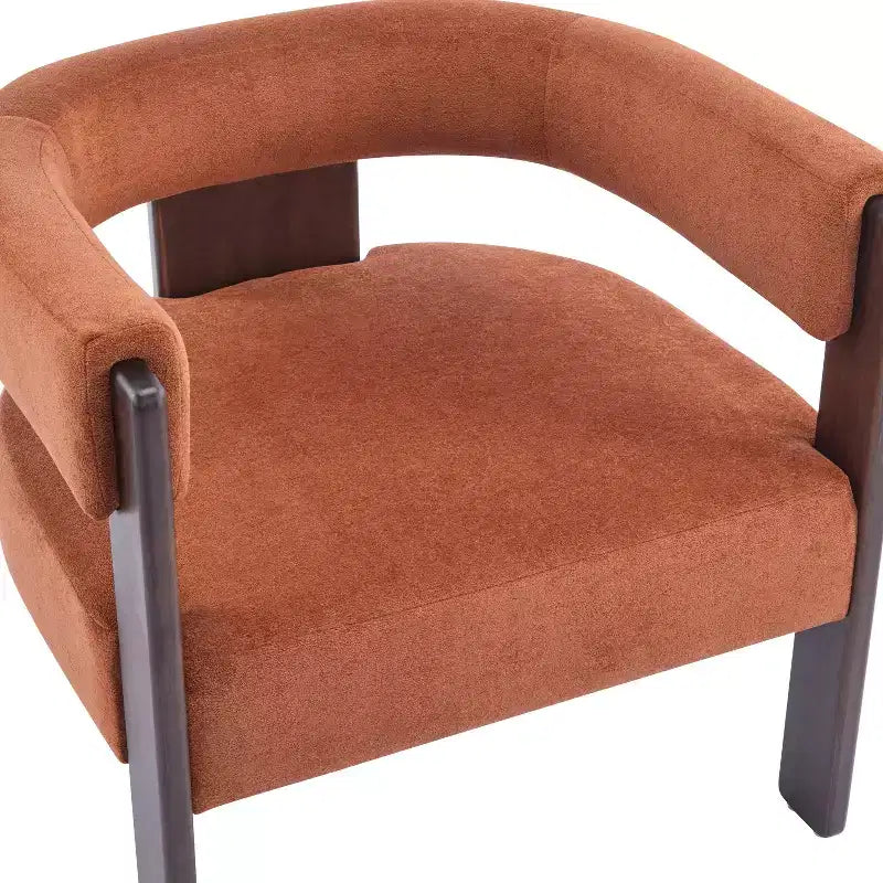 Fauteuil d'appoint moderne en velours, pieds en bois d'hévéa, capacité de 136 kg