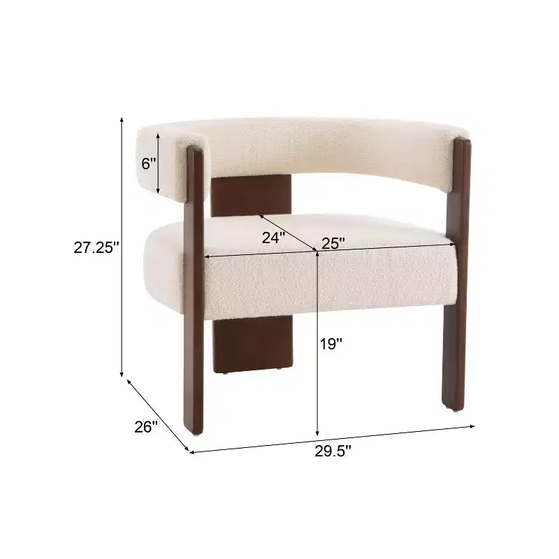Fauteuil d'appoint moderne en velours, pieds en bois d'hévéa, capacité de 136 kg
