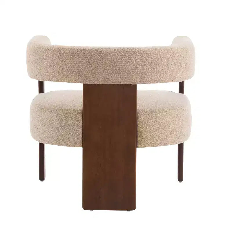 Fauteuil d'appoint moderne en velours, pieds en bois d'hévéa, capacité de 136 kg