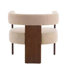Fauteuil d'appoint moderne en velours, pieds en bois d'hévéa, capacité de 136 kg
