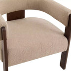 Fauteuil d'appoint moderne en velours, pieds en bois d'hévéa, capacité de 136 kg