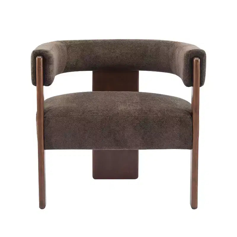 Fauteuil d'appoint moderne en velours, pieds en bois d'hévéa, capacité de 136 kg