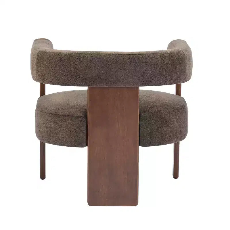 Fauteuil d'appoint moderne en velours, pieds en bois d'hévéa, capacité de 136 kg