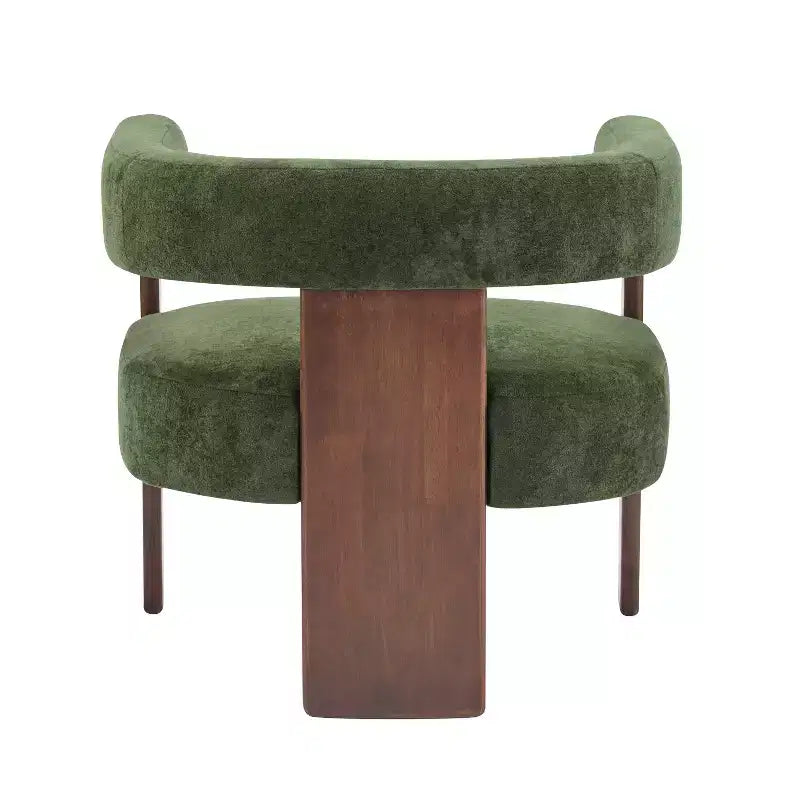 Fauteuil d'appoint moderne en velours, pieds en bois d'hévéa, capacité de 136 kg