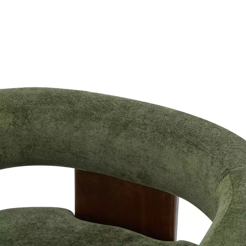 Fauteuil d'appoint moderne en velours, pieds en bois d'hévéa, capacité de 136 kg