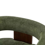 Fauteuil d'appoint moderne en velours, pieds en bois d'hévéa, capacité de 136 kg
