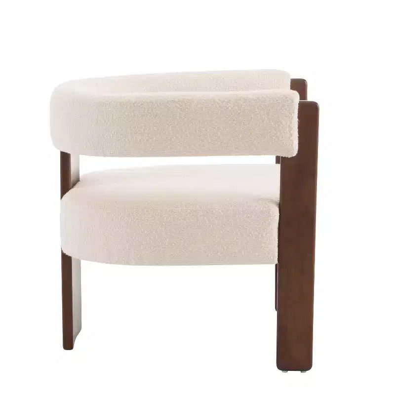 Fauteuil d'appoint moderne en velours, pieds en bois d'hévéa, capacité de 136 kg
