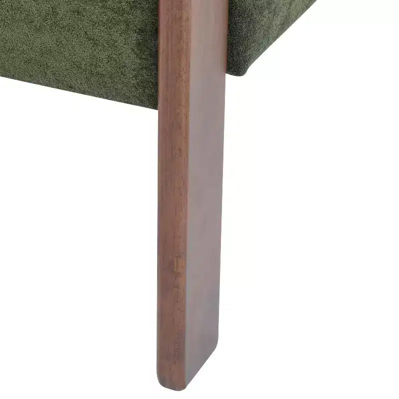 Fauteuil d'appoint moderne en velours, pieds en bois d'hévéa, capacité de 136 kg