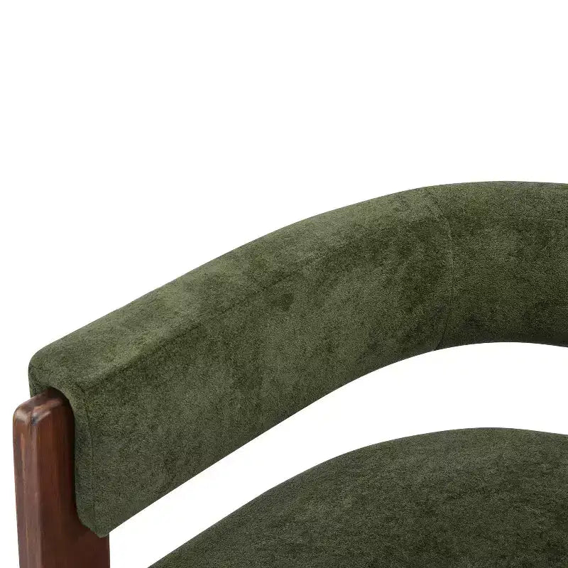 Fauteuil d'appoint moderne en velours, pieds en bois d'hévéa, capacité de 136 kg