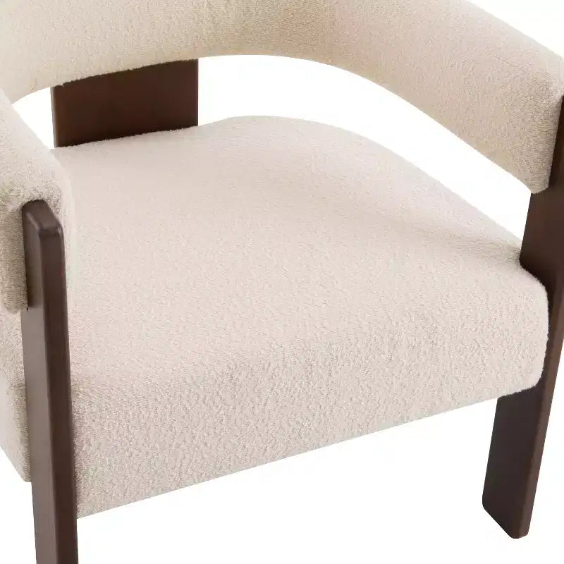 Fauteuil d'appoint moderne en velours, pieds en bois d'hévéa, capacité de 136 kg
