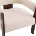 Fauteuil d'appoint moderne en velours, pieds en bois d'hévéa, capacité de 136 kg