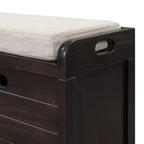 Banc de rangement avec 2 tiroirs et panier amovible, Bois d'acacia, 81 cm (l) x 51 cm (H)