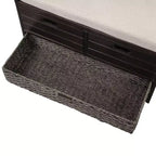 Banc de rangement avec 2 tiroirs et panier amovible, Bois d'acacia, 81 cm (l) x 51 cm (H)