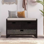 Whisen Storage Bench with Removable Basket and 2 Drawers