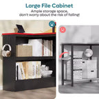 Bureau d'angle en L de 42 pouces avec lumière LED RVB, support d'écran et étagères de rangement