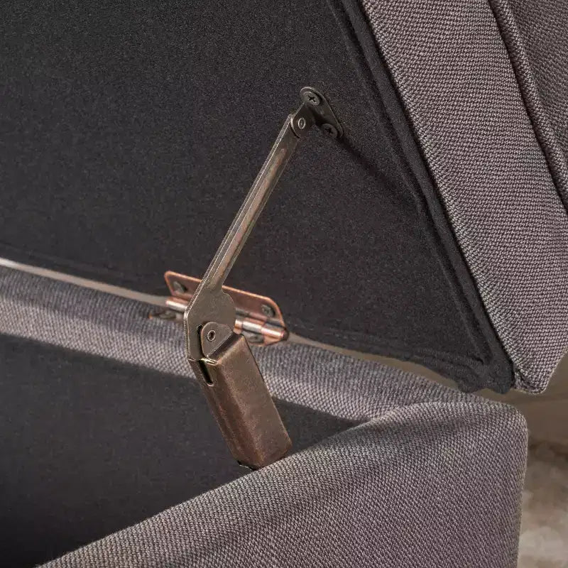 Pouf de rangement contemporain en tissu capitonné, 127 cm L, 2 places, capacité de 136 kg