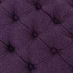 Pouf de rangement contemporain en tissu capitonné, 127 cm L, 2 places, capacité de 136 kg