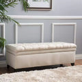 GDFStudio Heathbrooke Contemporary Tufted Fabric Storage Ottoman
