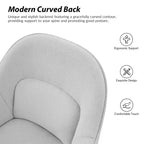 Chaise de bureau pivotante avec dossier incurvé, hauteur réglable, assise rembourrée