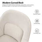 Chaise de bureau pivotante avec dossier incurvé, hauteur réglable, assise rembourrée