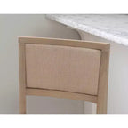 Tabouret de bar pliant, dossier et assise rembourrés, bois lavé gris, 30,75 po H, capacité de 275 lb