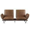 88" Narech Sofa with Swivel Nutmeg Top Grain Leather - Acme Furniture: Includes 2 Accent Pillows, Wood Frame