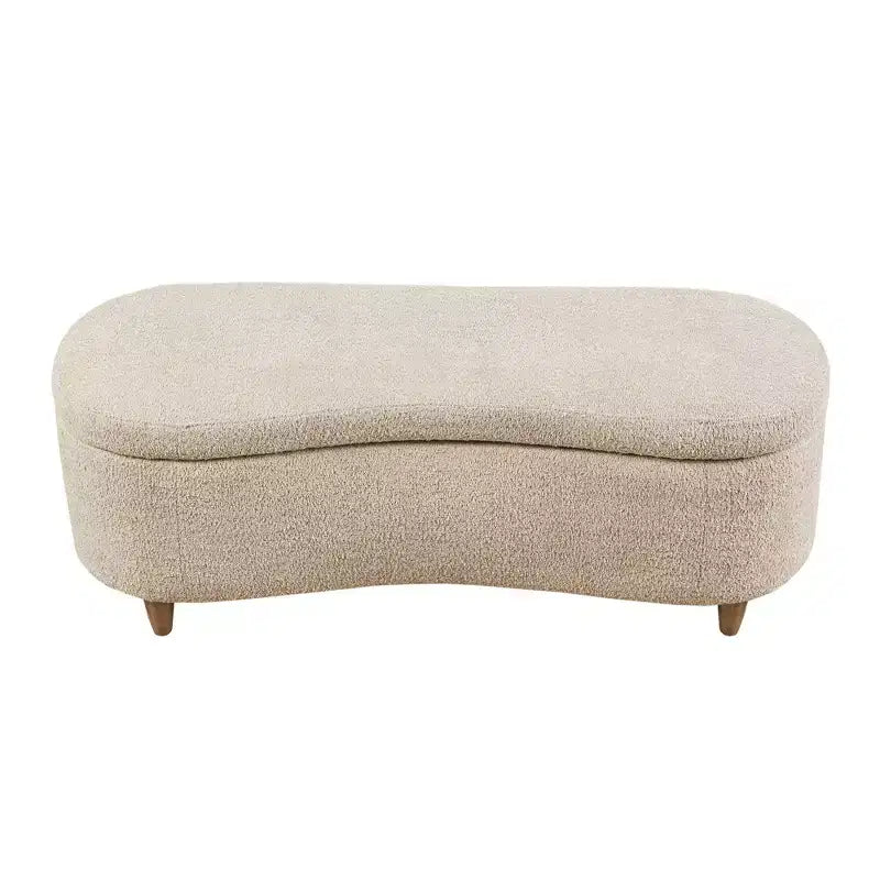 Banc de rangement à charnières flip-top Boucle, taupe, 122 cm L, capacité 181 kg, charnières à fermeture douce
