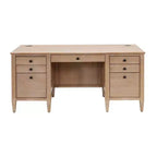 Modern Wood Double Pedestal Desk with Storage Laurel Collection - Martin Furniture: Office Furniture, File Drawer