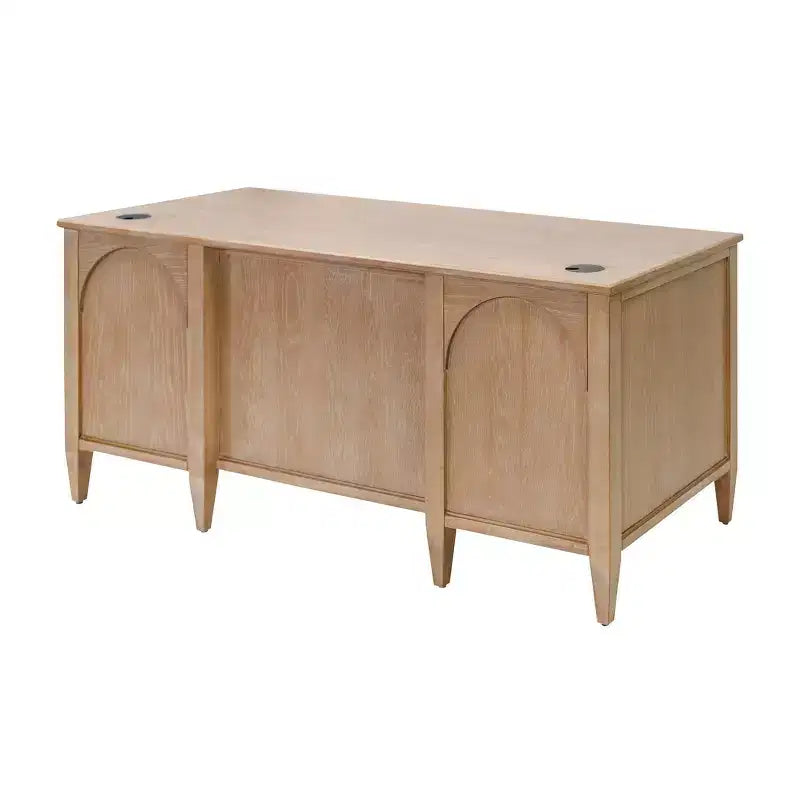 Bureau d'angle double piédestal de 168 cm avec tiroirs classeurs et gestion des câbles, aucun assemblage requis