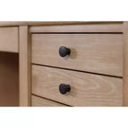 Bureau d'angle double piédestal de 168 cm avec tiroirs classeurs et gestion des câbles, aucun assemblage requis